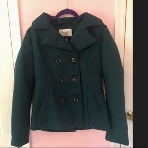 Women’s green peacoat